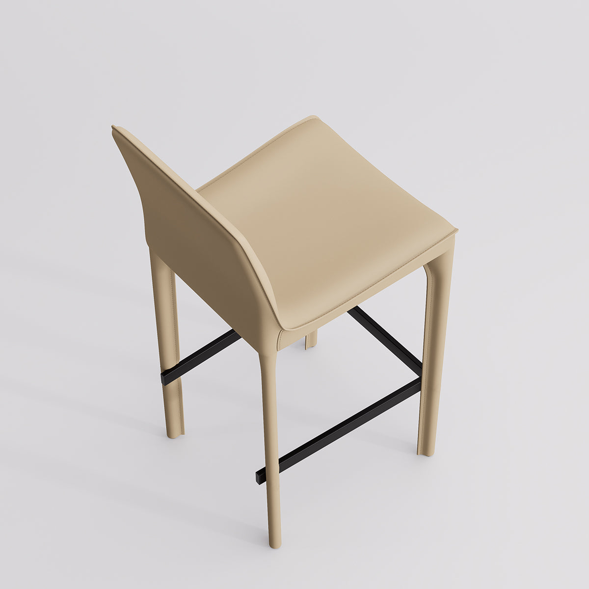 Kidol & Shellder Track Sadddle Leather Bar Stools