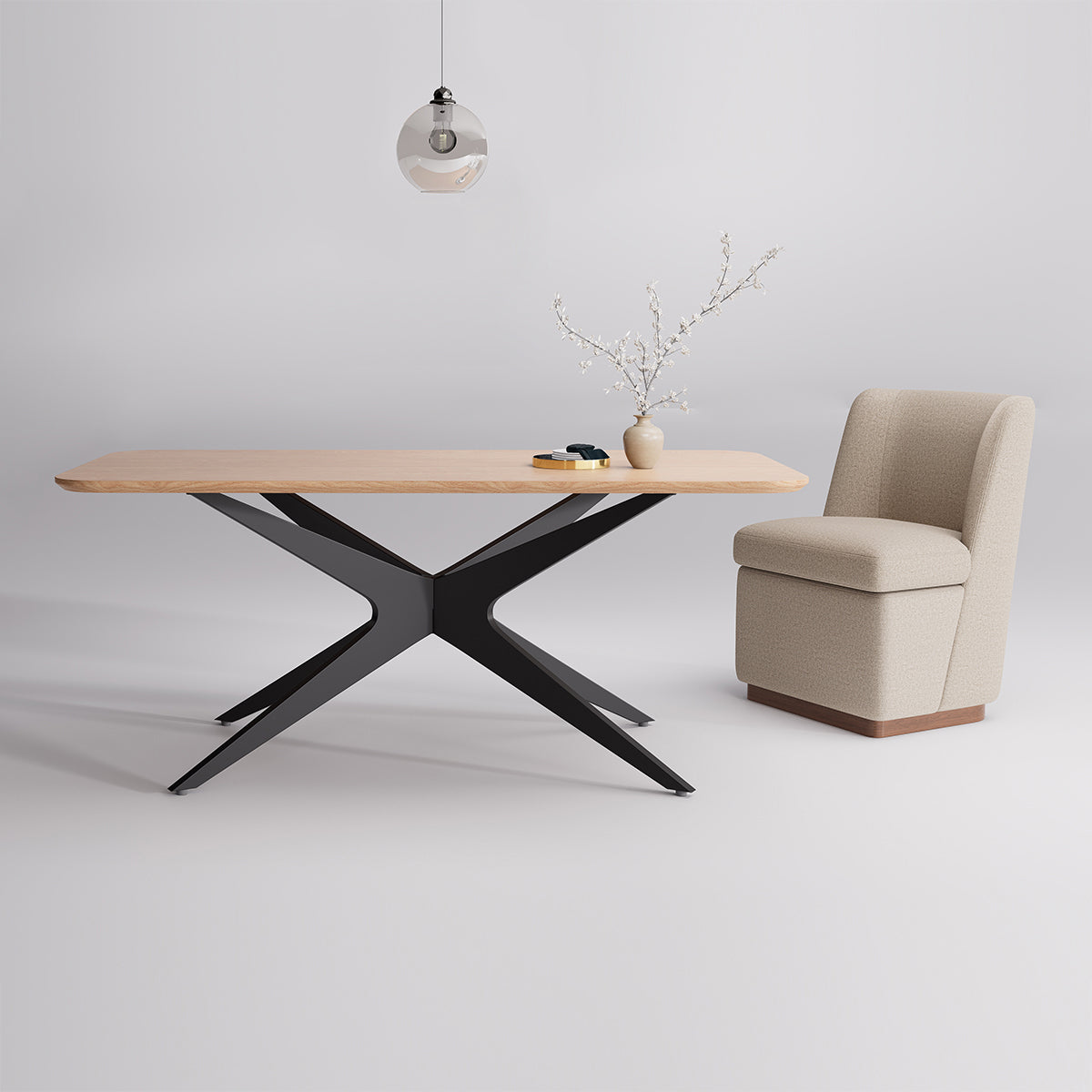 Kidol & Shellder Rectangle Wood Dining Table DTOG042-1