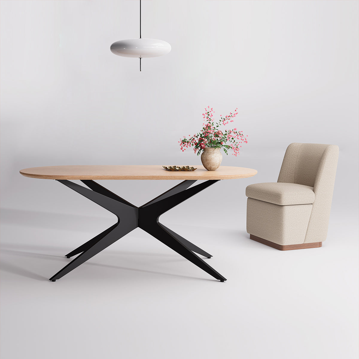 Kidol & Shellder Oval Wood Dining Table DTOG042-2