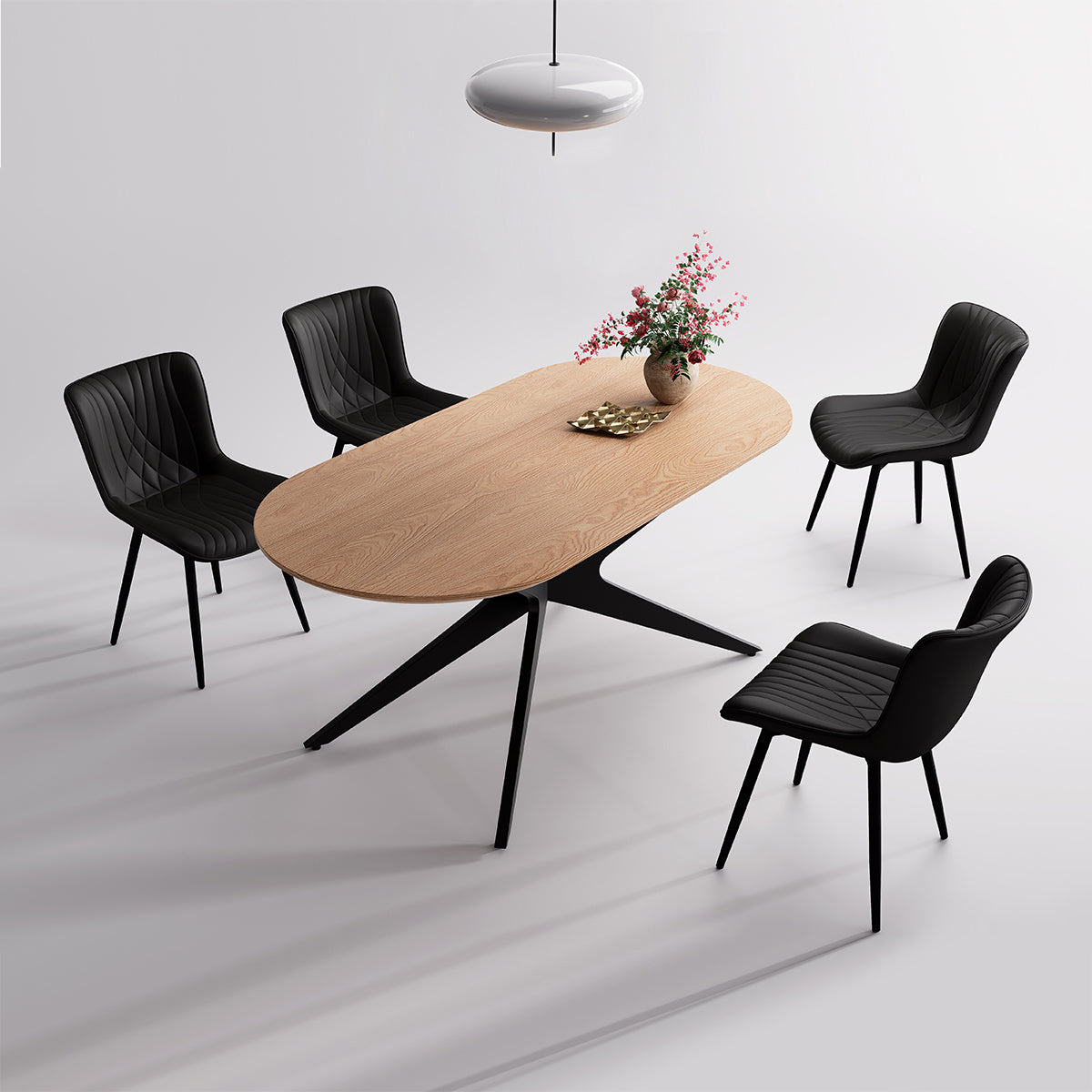 Kidol & Shellder Oval Wood Dining Table DTOG042-2