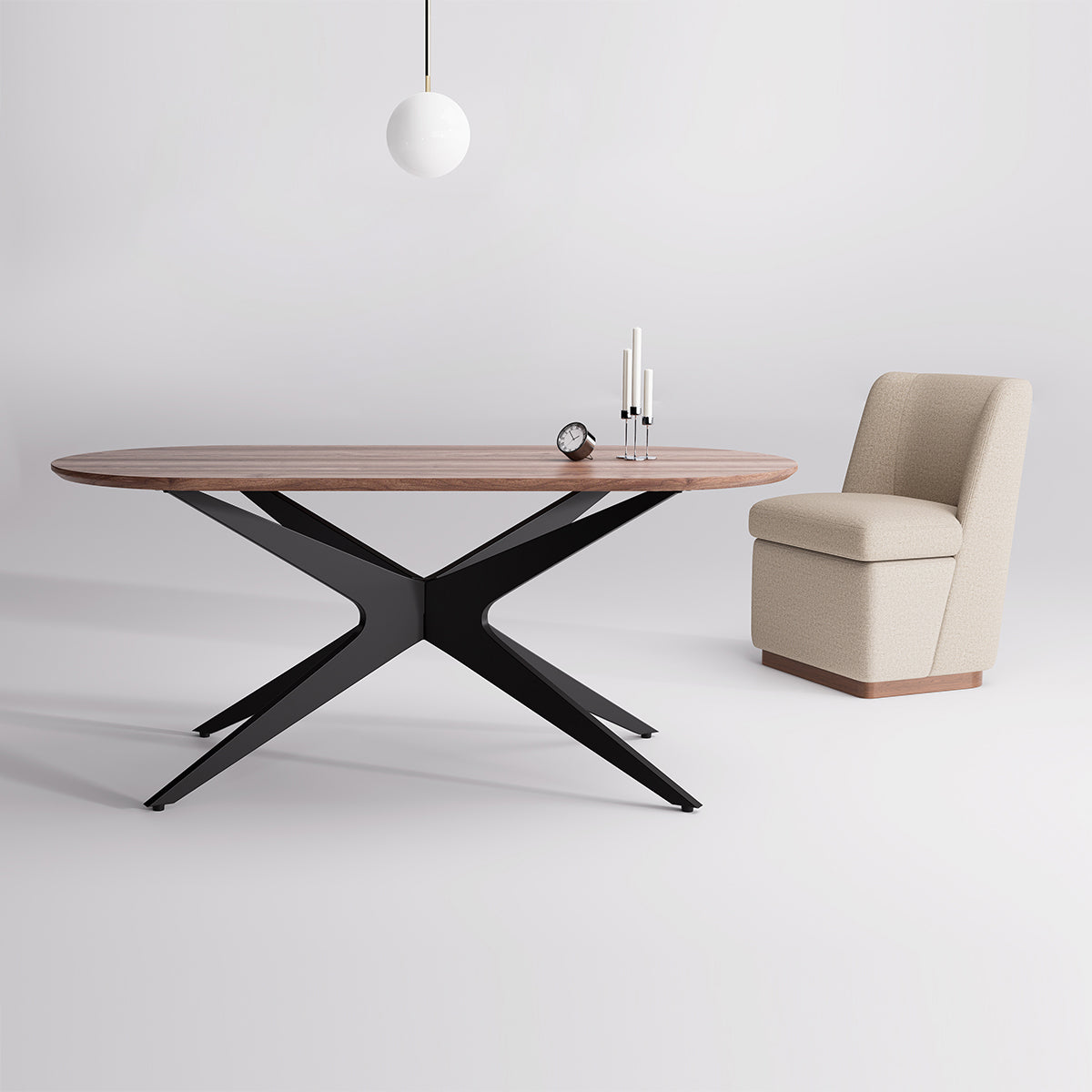 Kidol & Shellder Oval Wood Dining Table DTOG042-2