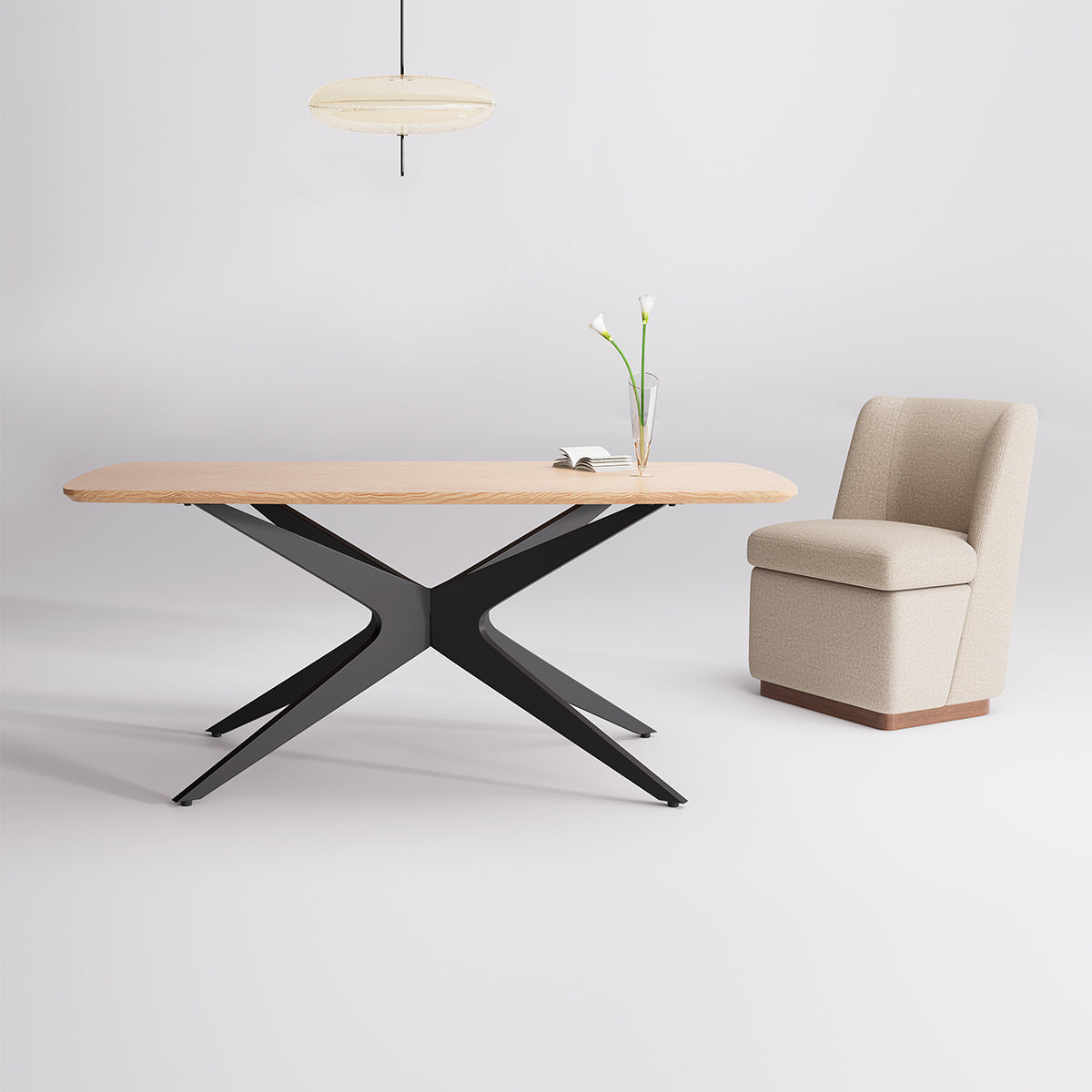 Kidol & Shellder Rectangle Wood Dining Table DTOG042