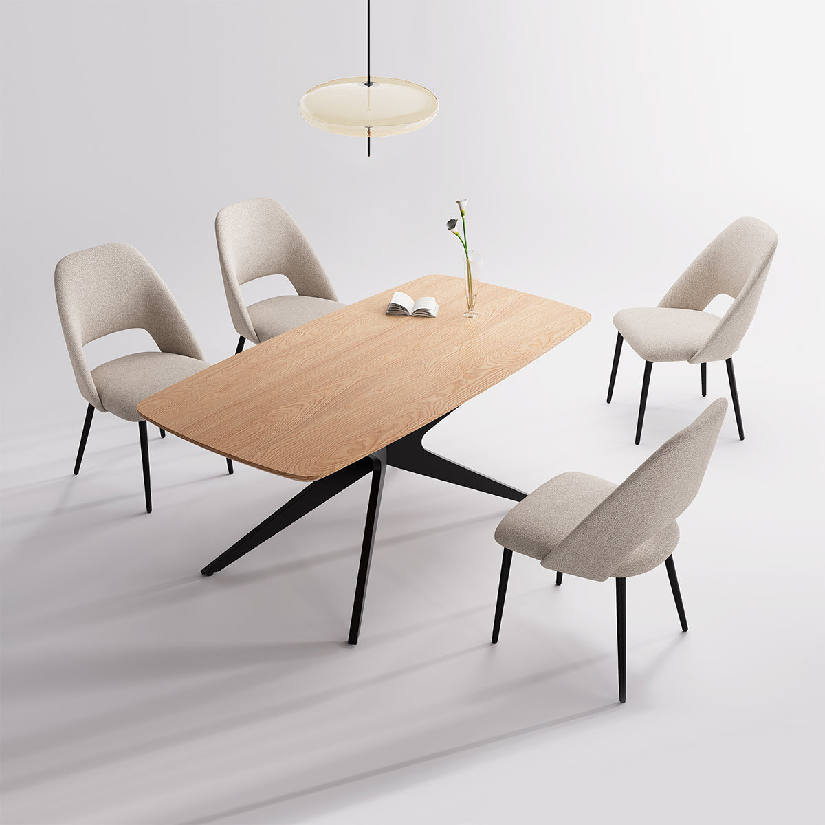 Kidol & Shellder Rectangle Wood Dining Table DTOG042