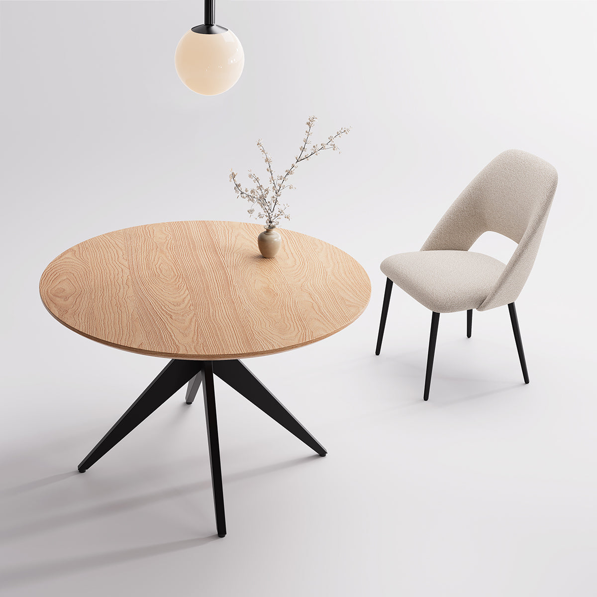 Kidol & Shellder Round Wood Dining Table DTOG058-1