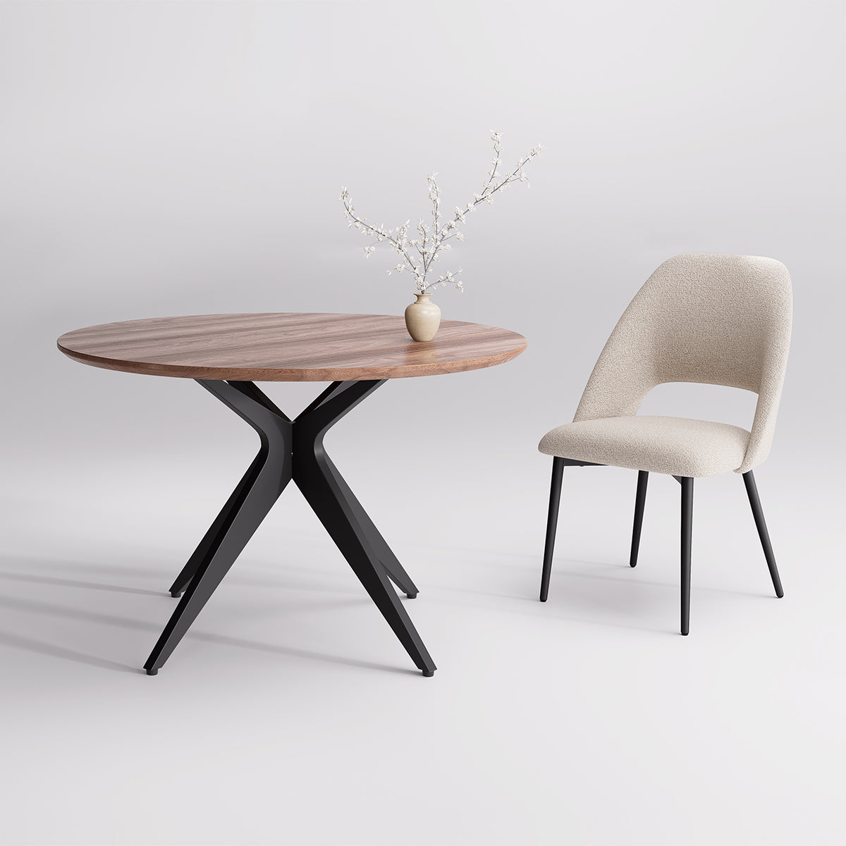 Kidol & Shellder Round Wood Dining Table DTOG058-1
