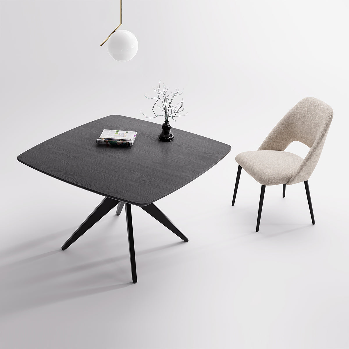 Kidol & Shellder Square Wood Dining Table DTOG058