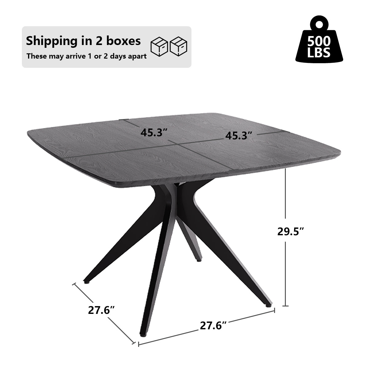 Kidol & Shellder Square Wood Dining Table DTOG058