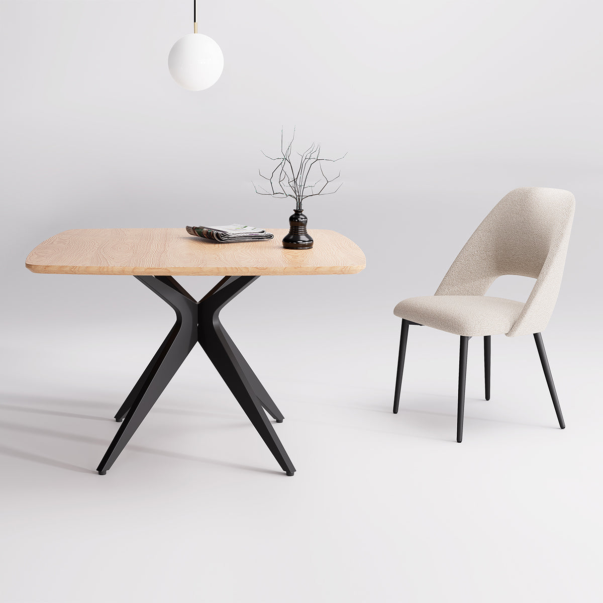 Kidol & Shellder Square Wood Dining Table DTOG058