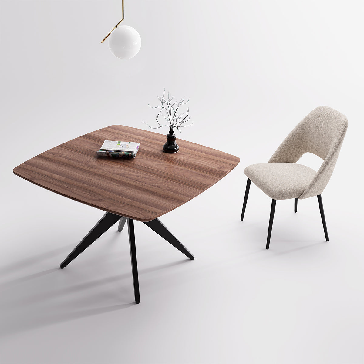 Kidol & Shellder Square Wood Dining Table DTOG058