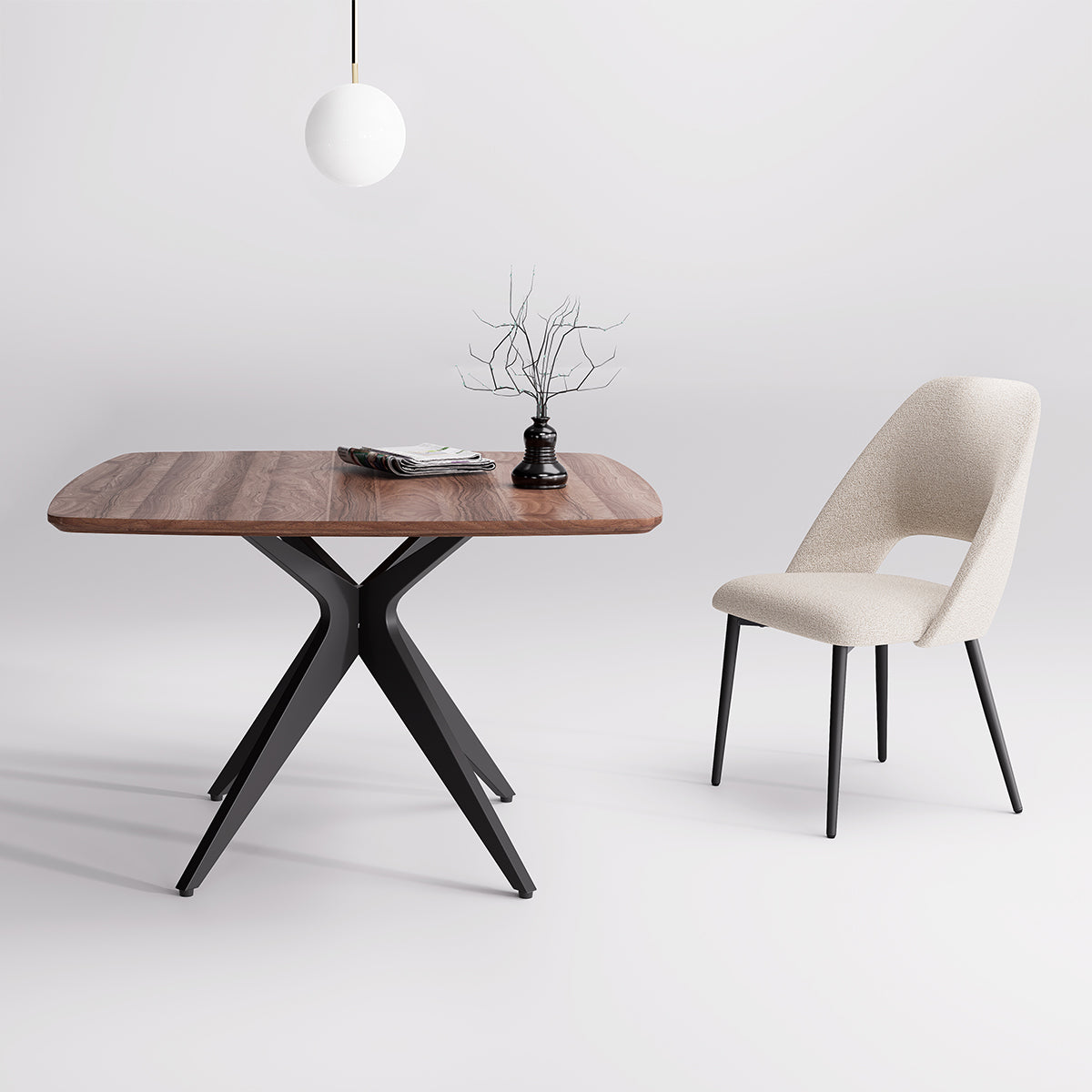 Kidol & Shellder Square Wood Dining Table DTOG058