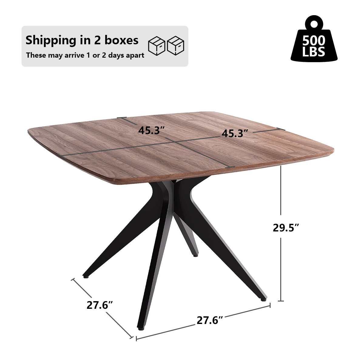 Kidol & Shellder Square Wood Dining Table DTOG058