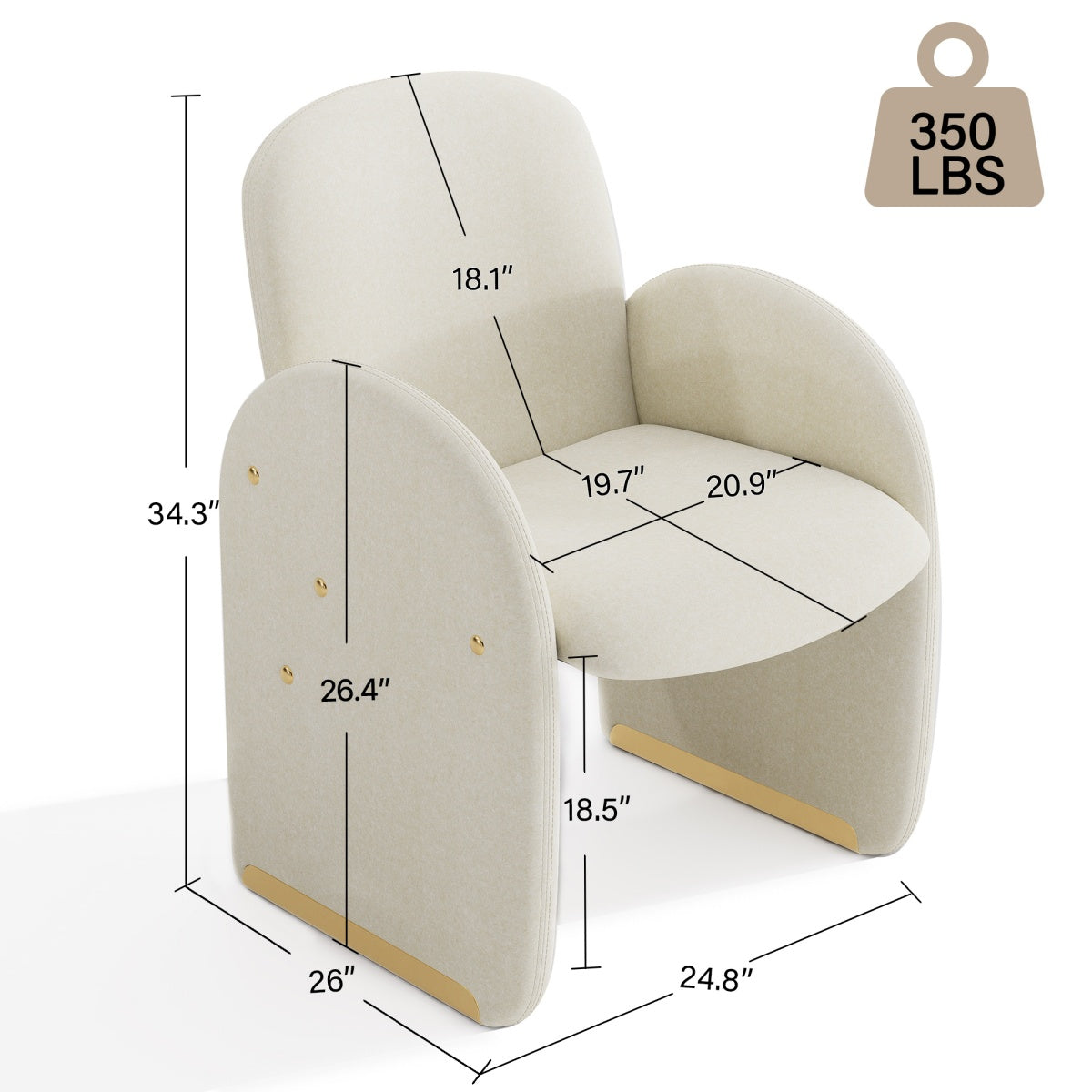 Kidol & Shellder Barrel Armchair Modular Dining Chairs