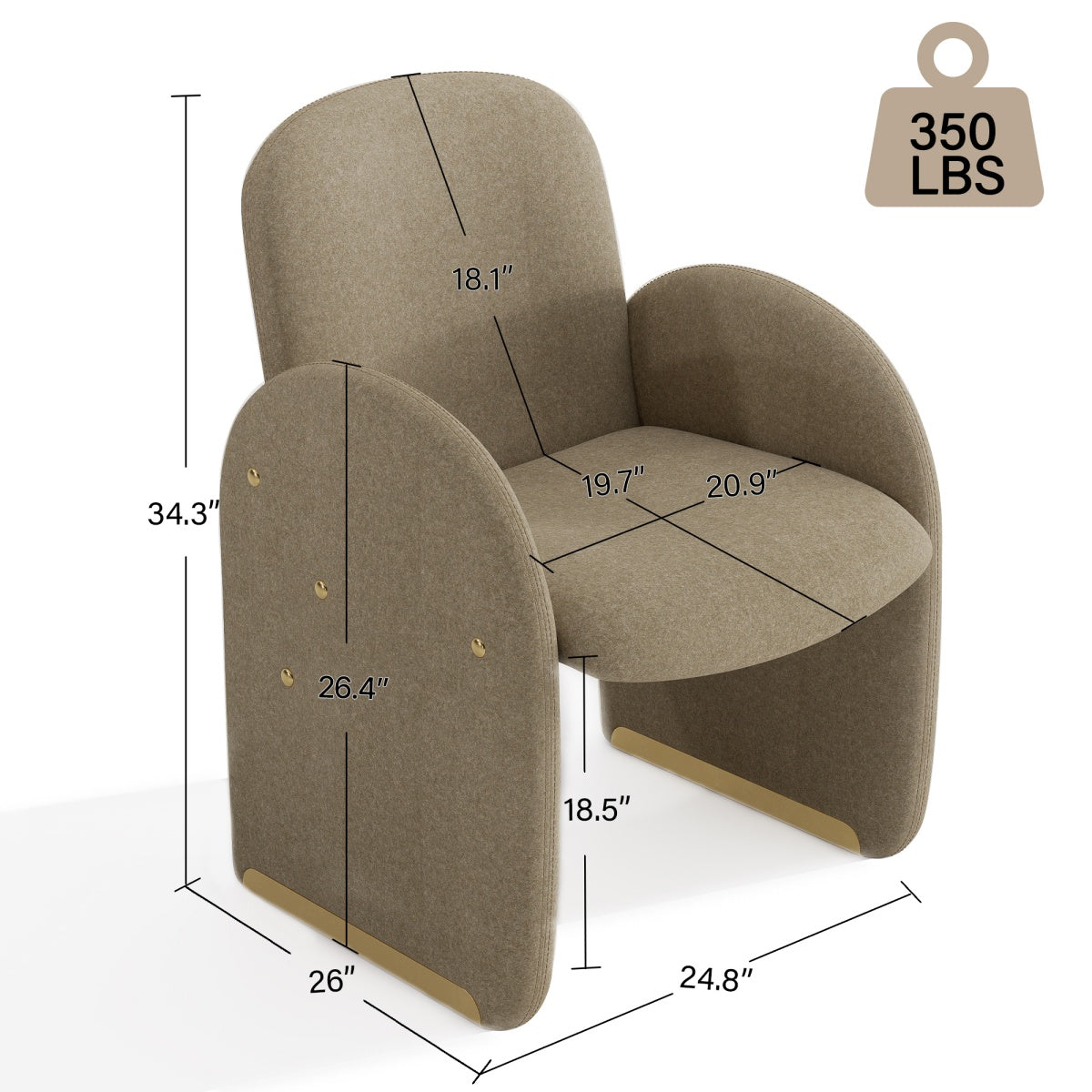 Kidol & Shellder Barrel Armchair Modular Dining Chairs