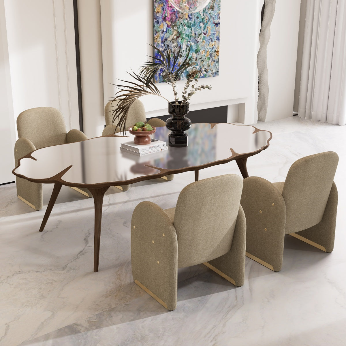 Kidol & Shellder Barrel Armchair Modular Dining Chairs