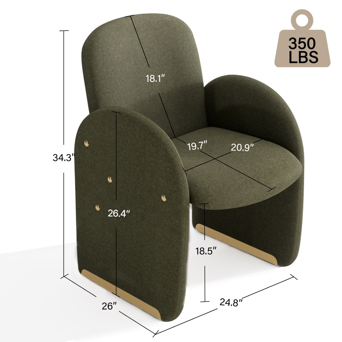 Kidol & Shellder Barrel Armchair Modular Dining Chairs