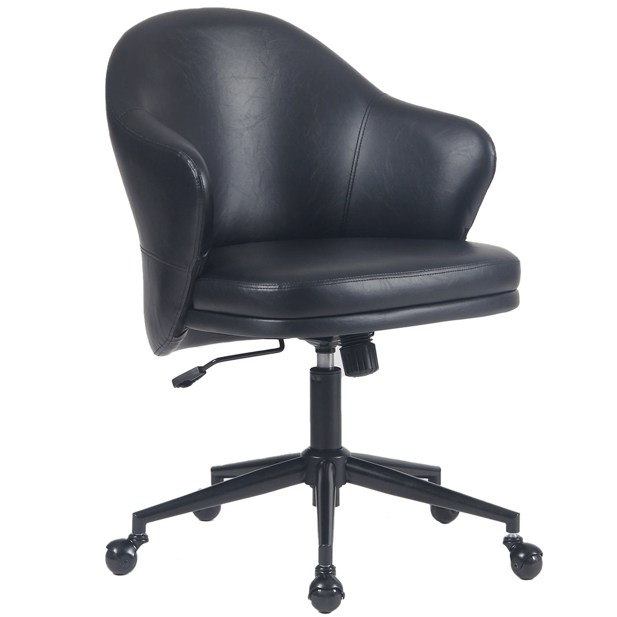 YOUNIKE Upholstered Home Office Chair with Wraparound Armrests