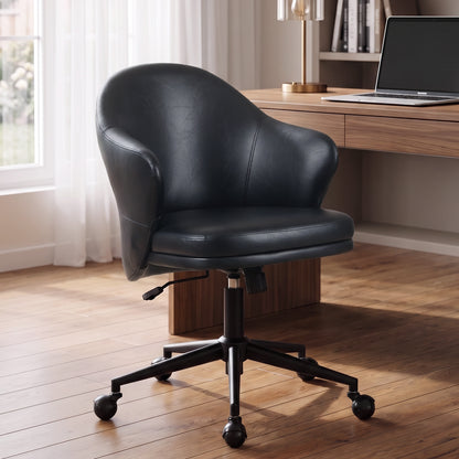 YOUNIKE Upholstered Home Office Chair with Wraparound Armrests