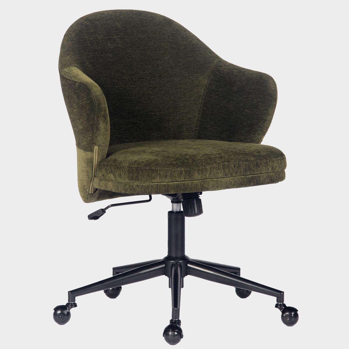 YOUNIKE Upholstered Home Office Chair with Wraparound Armrests