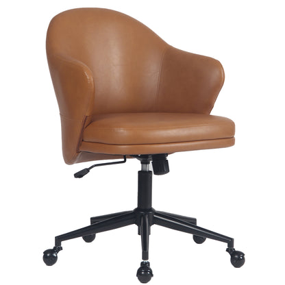 YOUNIKE Upholstered Home Office Chair with Wraparound Armrests