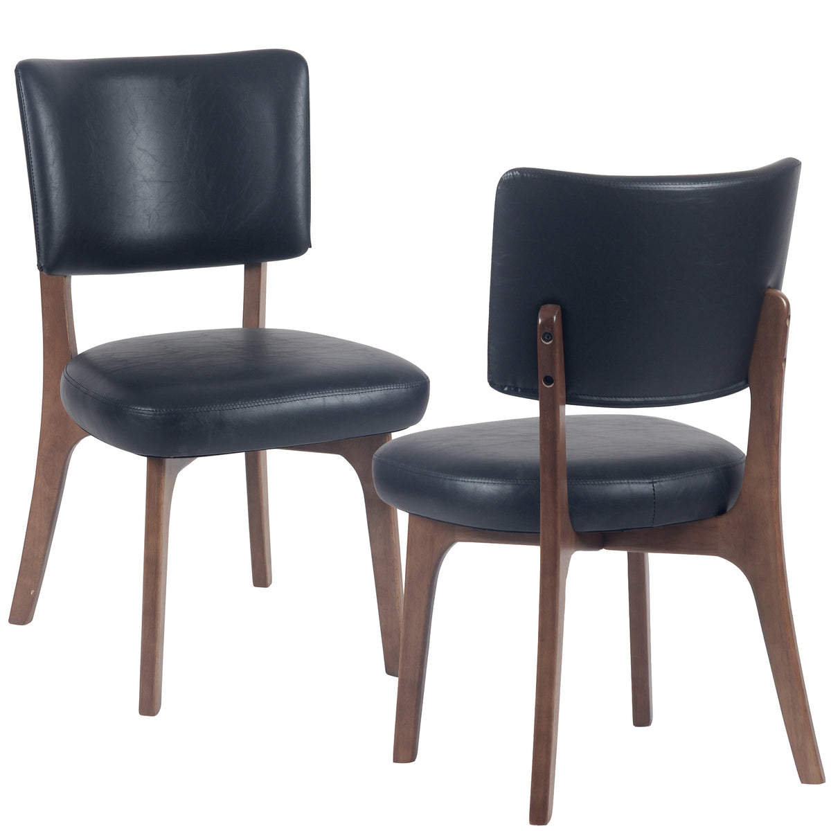Kidol & Shellder Upholstered Dining Chairs Set of 2 with Curved Backrest