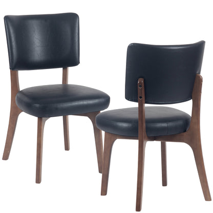 Kidol & Shellder Upholstered Dining Chairs Set of 2 with Curved Backrest