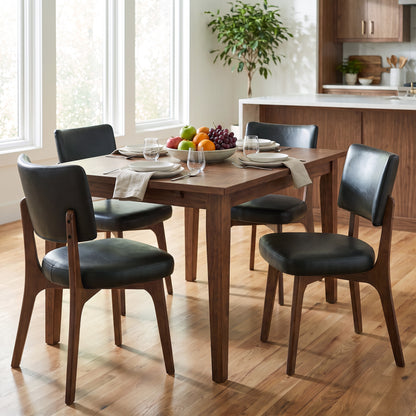 Kidol & Shellder Upholstered Dining Chairs Set of 2 with Curved Backrest