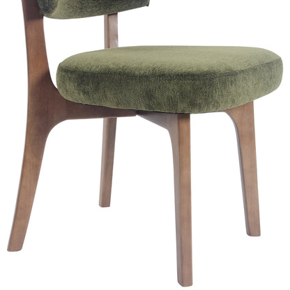 Kidol & Shellder Upholstered Dining Chairs Set of 2 with Curved Backrest