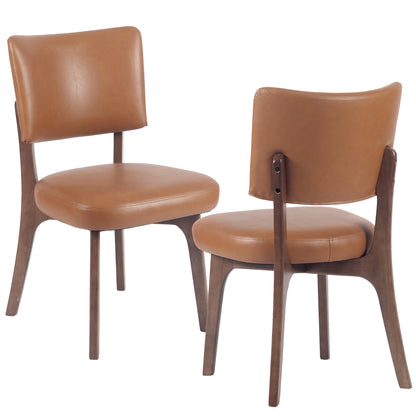 Kidol & Shellder Upholstered Dining Chairs Set of 2 with Curved Backrest