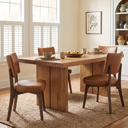 Kidol & Shellder Upholstered Dining Chairs Set of 2 with Curved Backrest