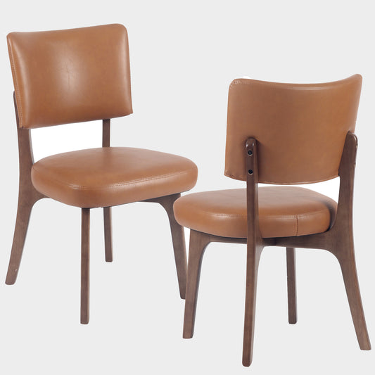Kidol & Shellder Upholstered Dining Chairs Set of 2 with Curved Backrest