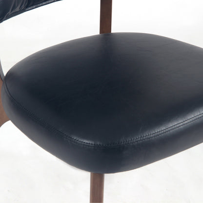 Kidol & Shellder Vintage Dining Chairs Set of 2 with Padded Curved Backrest