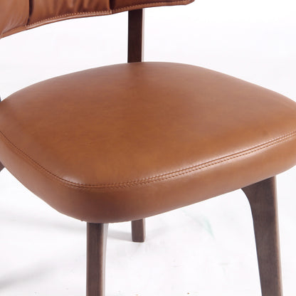 Kidol & Shellder Vintage Dining Chairs Set of 2 with Padded Curved Backrest