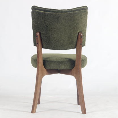 Kidol & Shellder Vintage Dining Chairs Set of 2 with Padded Curved Backrest