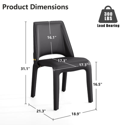 Kidol & Shellder Slope Sadddle Leather Dining Chairs