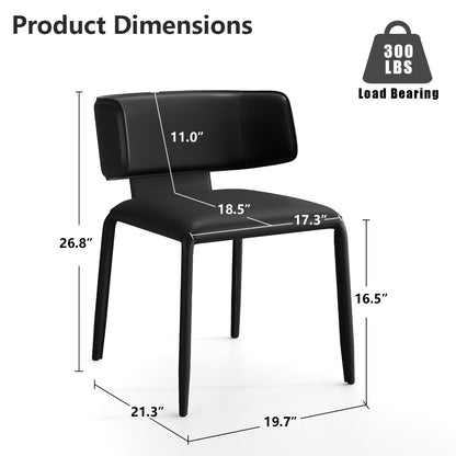 Kidol & Shellder Wing Sadddle Leather Dining Chairs