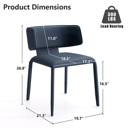 Kidol & Shellder Wing Sadddle Leather Dining Chairs