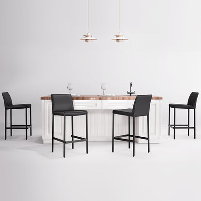 Kidol & Shellder Track Premium Leather Bar Stools
