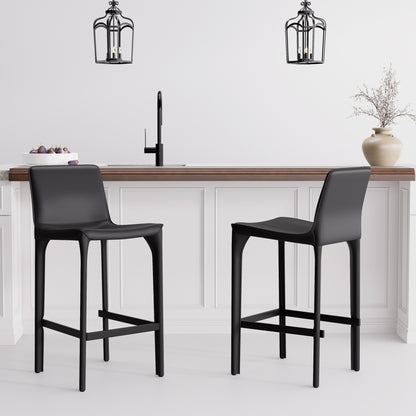 Kidol & Shellder Track Sadddle Leather Bar Stools