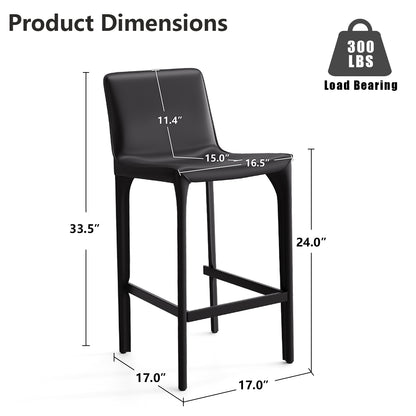 Kidol & Shellder Track Sadddle Leather Bar Stools