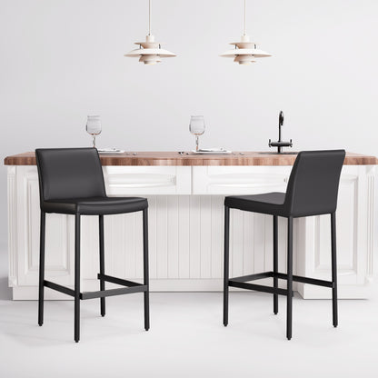 Kidol & Shellder Track Premium Leather Bar Stools