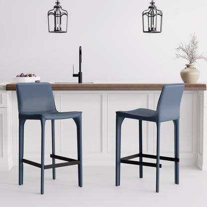 Kidol & Shellder Track Sadddle Leather Bar Stools