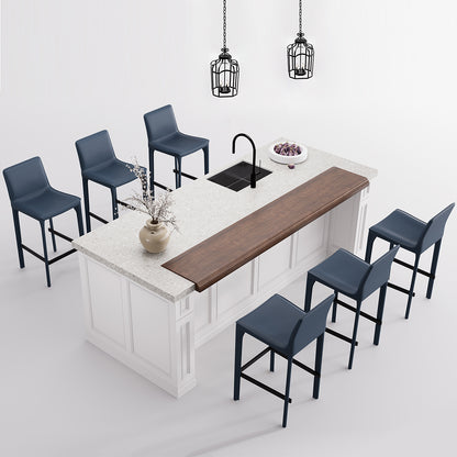 Kidol & Shellder Track Sadddle Leather Bar Stools