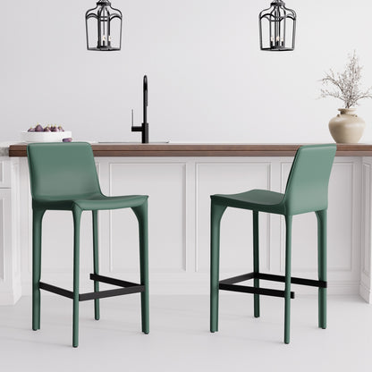 Kidol & Shellder Track Sadddle Leather Bar Stools
