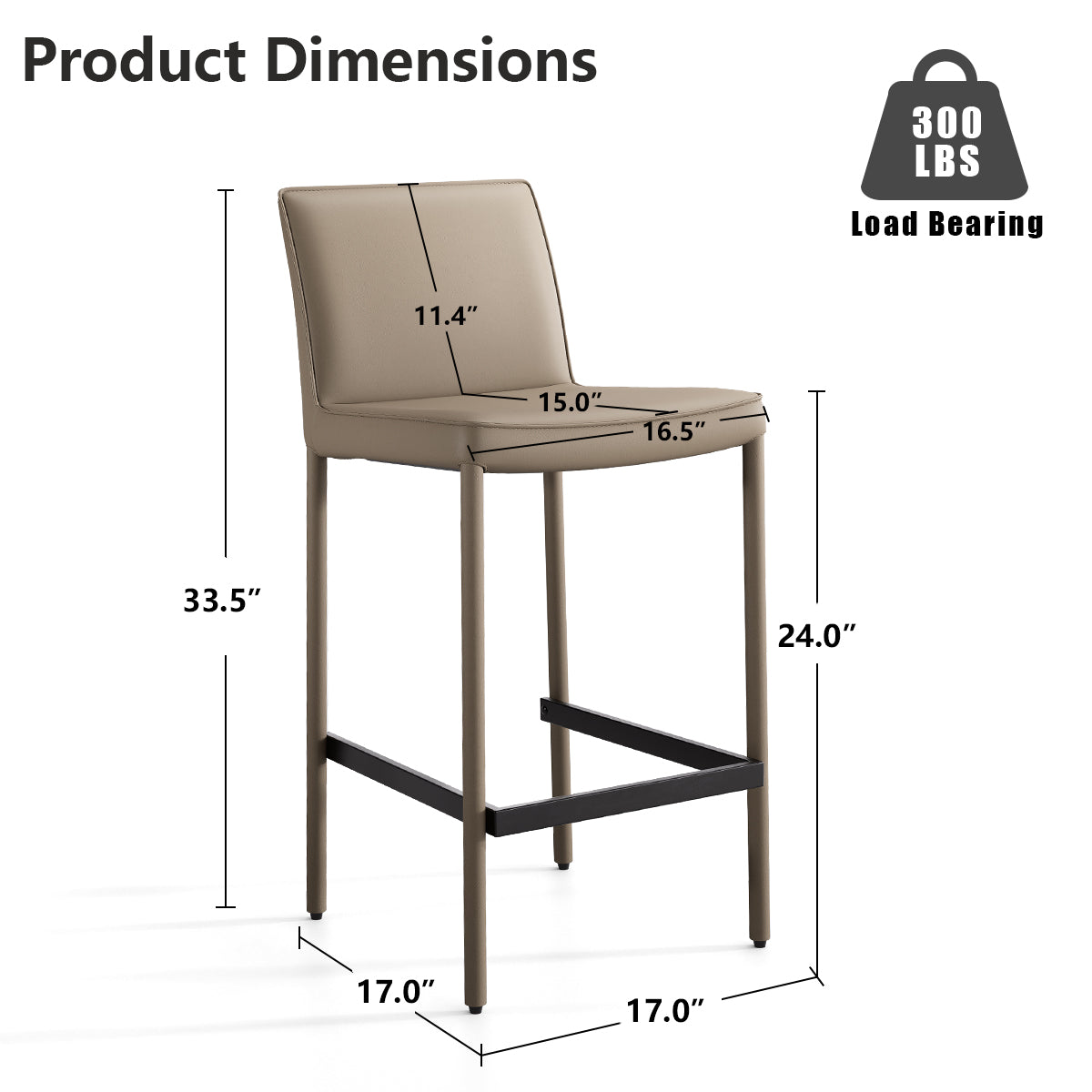Kidol & Shellder Track Premium Leather Bar Stools