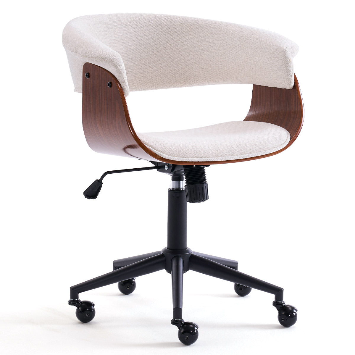 Kidol & Shellder Wood Office Chair with Curved Back