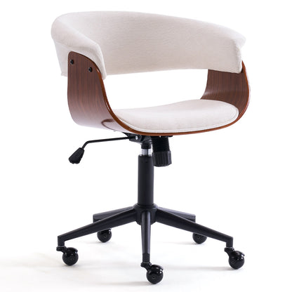 Kidol & Shellder Wood Office Chair with Curved Back