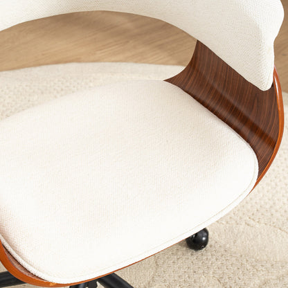 Kidol & Shellder Wood Office Chair with Curved Back