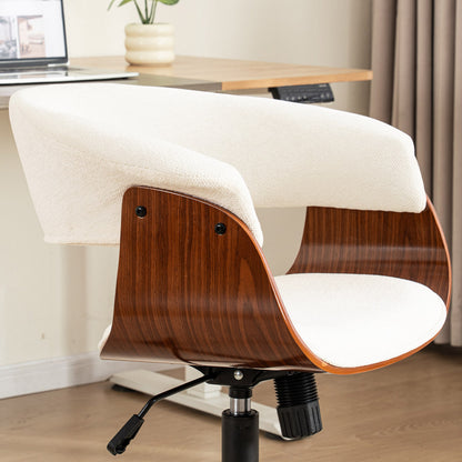 Kidol & Shellder Wood Office Chair with Curved Back