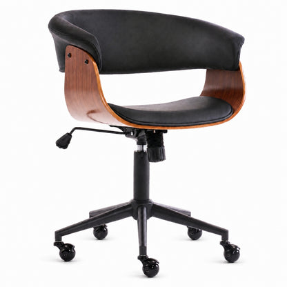 Kidol & Shellder Wood Office Chair with Curved Back