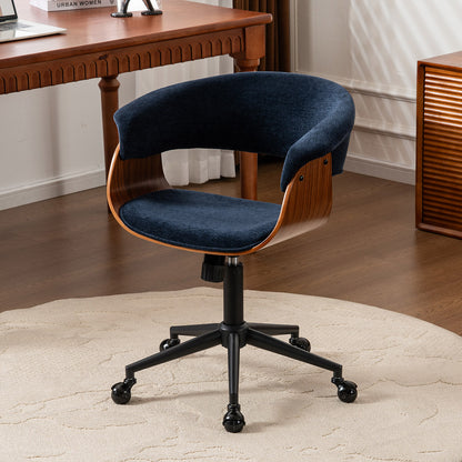 Kidol & Shellder Wood Office Chair with Curved Back
